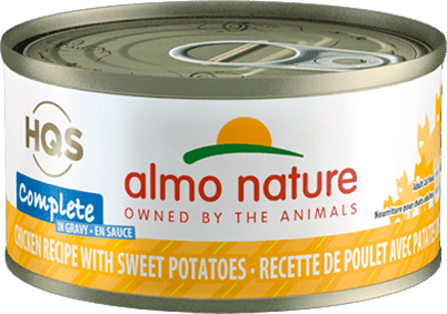 Almo Nature HQS Complete Chicken Recipe With Sweet Potatoes In Gravy